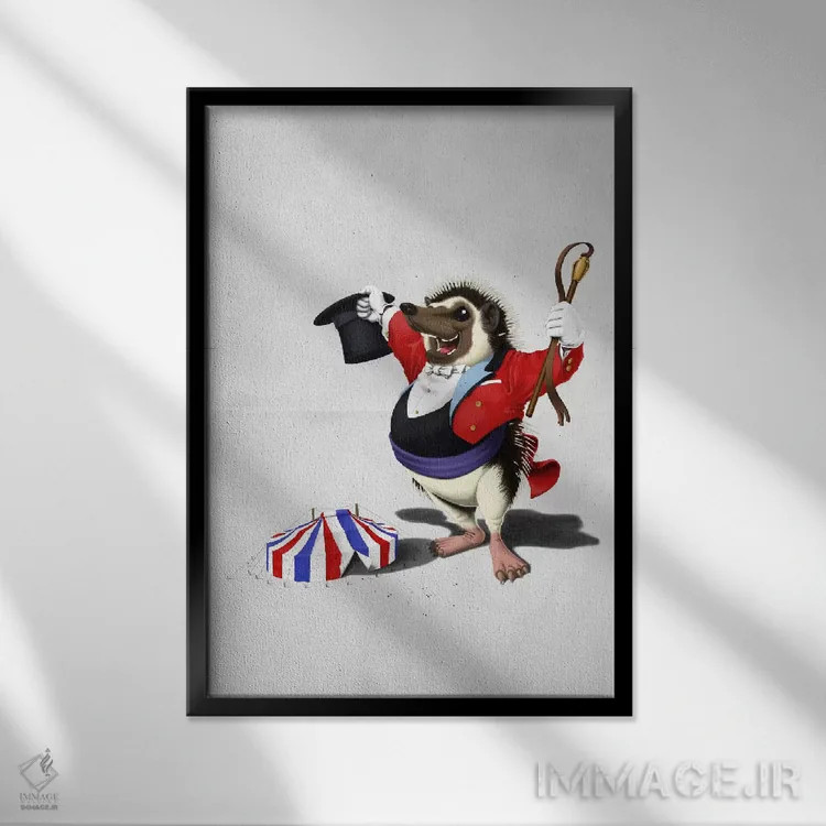 تابلو دکوراتیو بی قرار اجرا شدن ۲ اثر راب اسنو - نمای قابدار مشکی