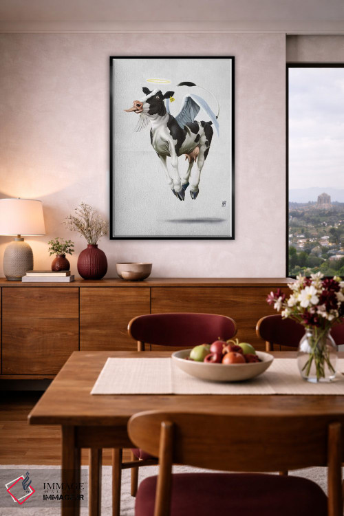 تابلو دکوراتیو گاو مقدس ۲ اثر راب اسنو - D6B