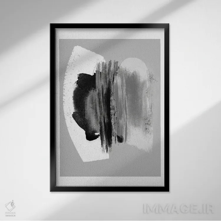 تابلو مینیمال دیپ الم اثر جورج روزالی - نمای قابدار مشکی