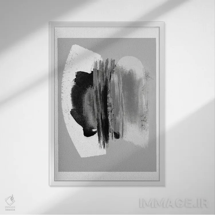 تابلو مینیمال دیپ الم اثر جورج روزالی - نمای قابدار سفید