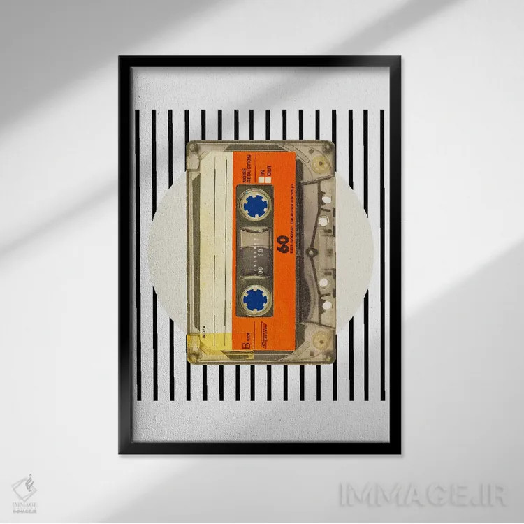 تابلو مدرن اسکرو و چاپ اثر جورج روزالی - نمای قابدار مشکی