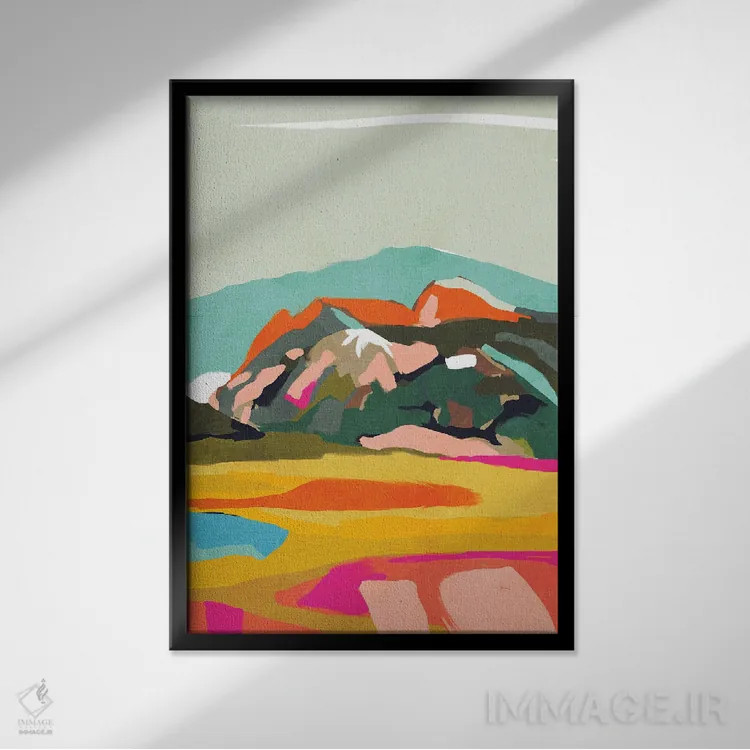 تابلو انتزاعی منظره ۲ اثر آنا روت بخه - نمای قابدار مشکی
