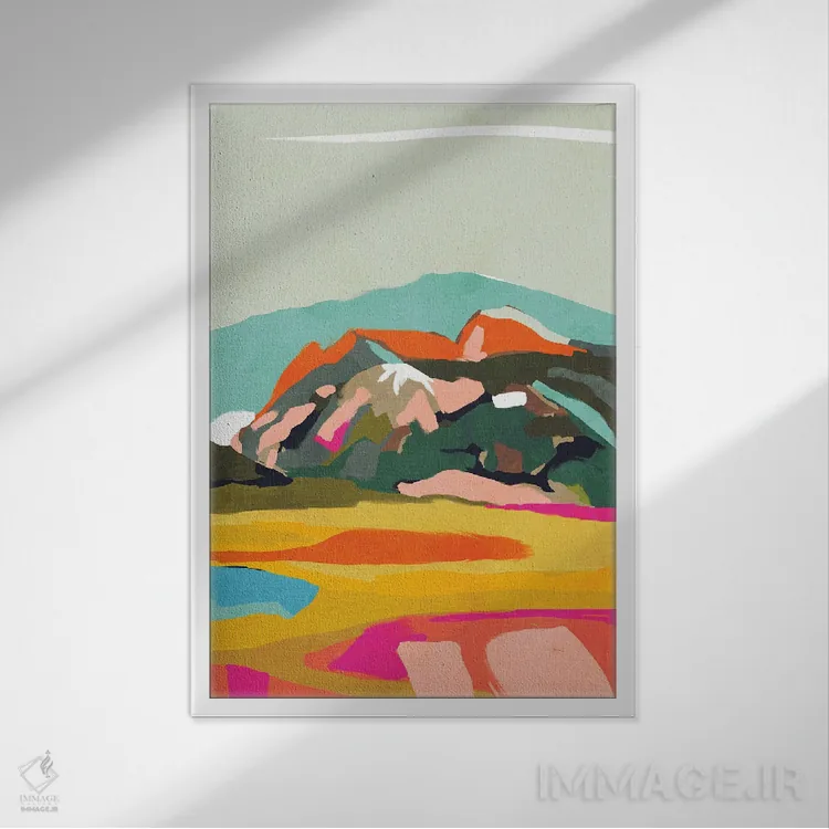 تابلو انتزاعی منظره ۲ اثر آنا روت بخه - نمای قابدار سفید