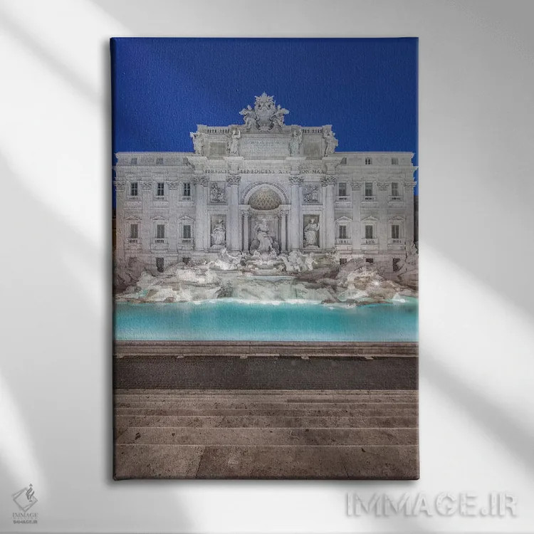 تابلو دکوراتیو Rome, Trevi Fountain at dawn,ایتالیا، رم، فواره تروی در سپیده… اثر راب تیلی - نمای روبهرو روی دیوار