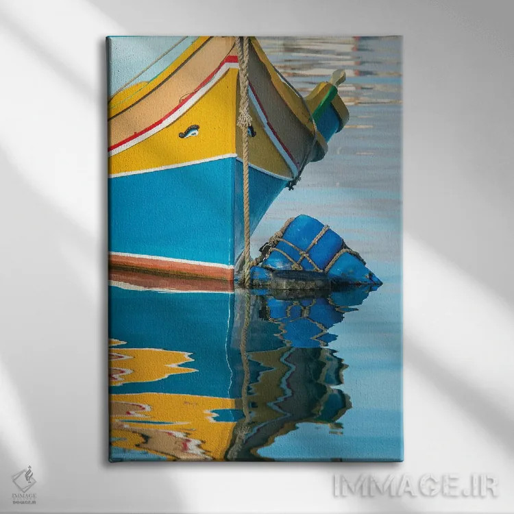 تابلو دکوراتیو Marsaxlokk, traditional fishing boat detail I,مالت، مرزاکسلوک… اثر راب تیلی - نمای روبهرو روی دیوار
