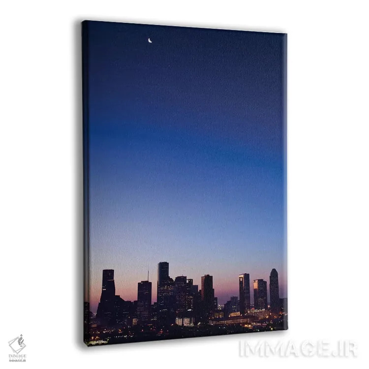 تابلو دکوراتیو Crescent Moon Over Houston,تگزاس، هلال ماه بر فراز هیوستون اثر راب تیلی - نمای پرسپکتیو محصول