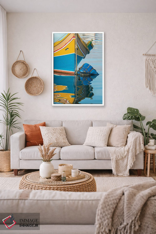 تابلو دکوراتیو Marsaxlokk, traditional fishing boat detail I,مالت، مرزاکسلوک… اثر راب تیلی - D2W