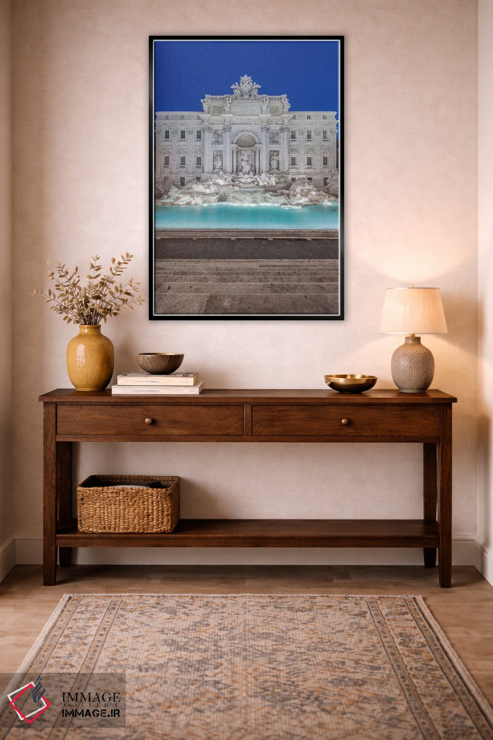 تابلو دکوراتیو Rome, Trevi Fountain at dawn,ایتالیا، رم، فواره تروی در سپیده… اثر راب تیلی - D3B