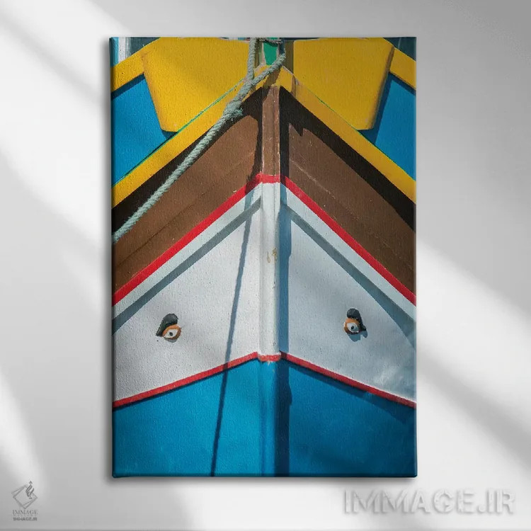 تابلو دکوراتیو Marsaxlokk, Traditional Fishing Boat Detail II,مالت، مرزاکسلوک… اثر راب تیلی - نمای روبهرو روی دیوار