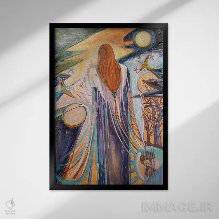 تابلو دکوراتیو مادر اثر سوزان ئی. راوتلیج - نمای قابدار مشکی