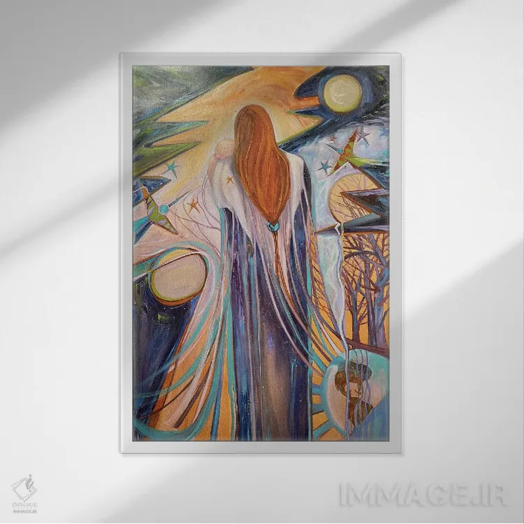 تابلو دکوراتیو مادر اثر سوزان ئی. راوتلیج - نمای قابدار سفید