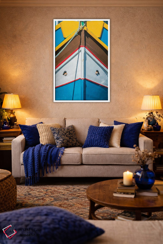 تابلو دکوراتیو Marsaxlokk, Traditional Fishing Boat Detail II,مالت، مرزاکسلوک… اثر راب تیلی - D3W