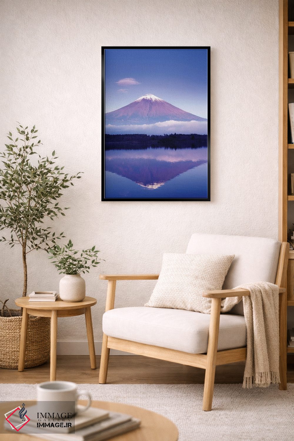 تابلو دکوراتیو Lake Motosu, Yamanashi Prefecture, Japan,بازتاب کوه فوجی، دریا… اثر راب تیلی - D1B