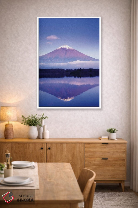 تابلو دکوراتیو Lake Motosu, Yamanashi Prefecture, Japan,بازتاب کوه فوجی، دریا… اثر راب تیلی - D3W