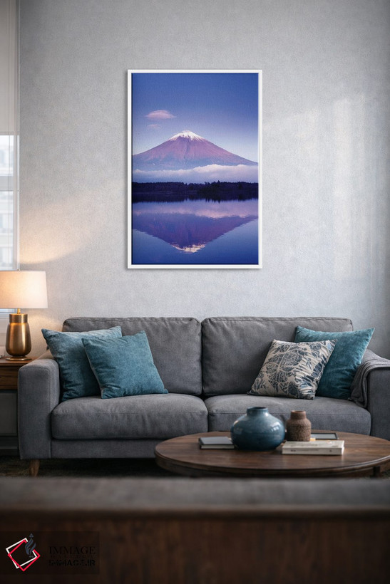 تابلو دکوراتیو Lake Motosu, Yamanashi Prefecture, Japan,بازتاب کوه فوجی، دریا… اثر راب تیلی - D4W
