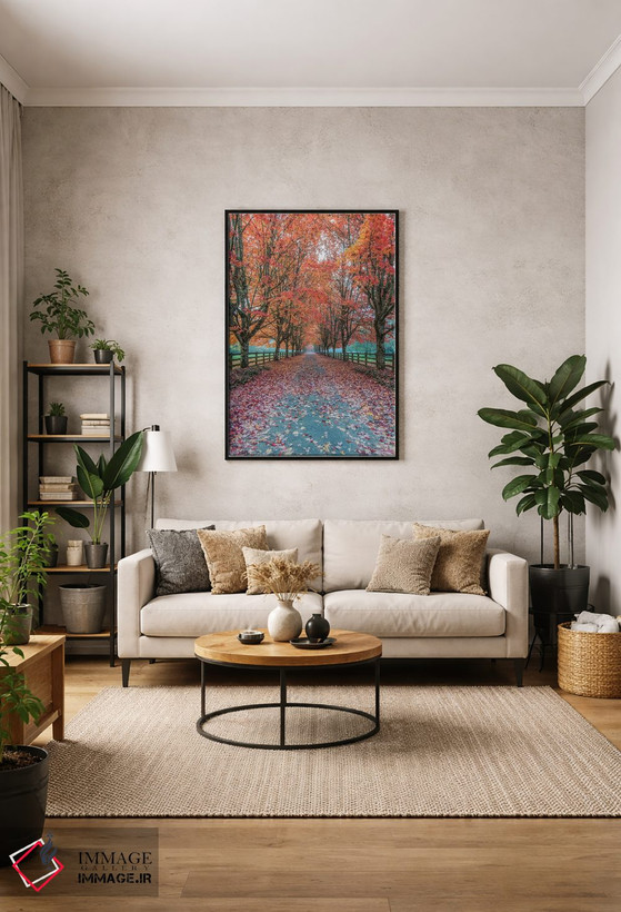 تابلو دکوراتیو Washington State, Snoqualmie. Autumn country lane.,آمریکا، ایا… اثر راب تیلی - D2B