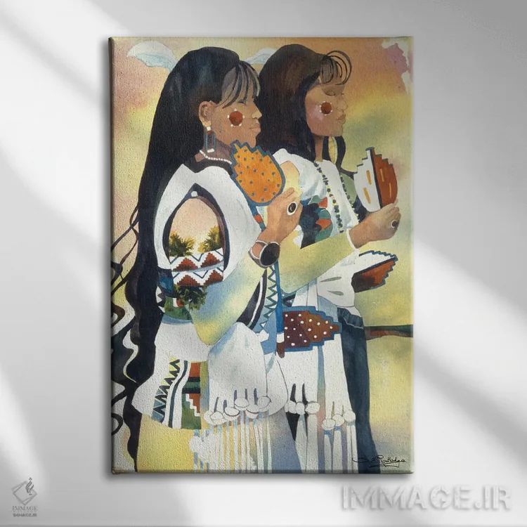 تابلو دکوراتیو رقصندگان اثر سوزان ئی. راوتلیج - نمای روبهرو روی دیوار
