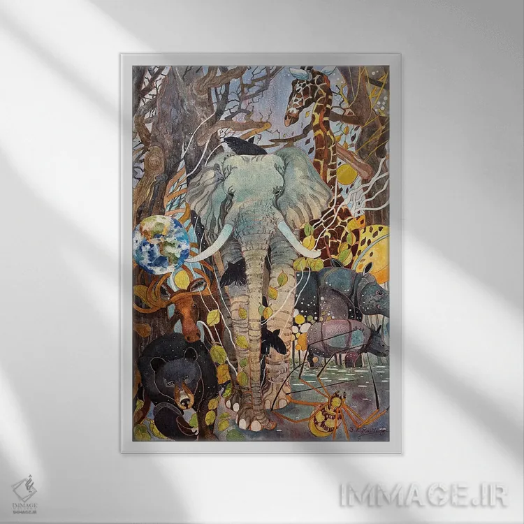 تابلو دکوراتیو قدرت اثر سوزان ئی. راوتلیج - نمای قابدار سفید
