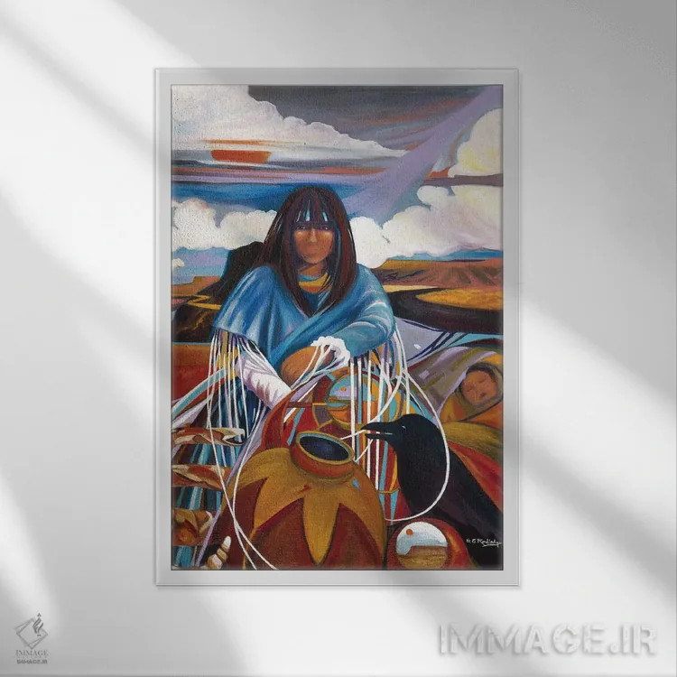 تابلو دکوراتیو دختر مری اثر سوزان ئی. راوتلیج - نمای قابدار سفید