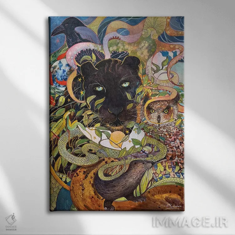 تابلو دکوراتیو استتار اثر سوزان ئی. راوتلیج - نمای روبهرو روی دیوار