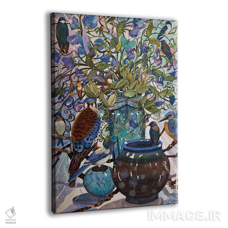 تابلو دکوراتیو آبی اثر سوزان ئی. راوتلیج - نمای پرسپکتیو محصول