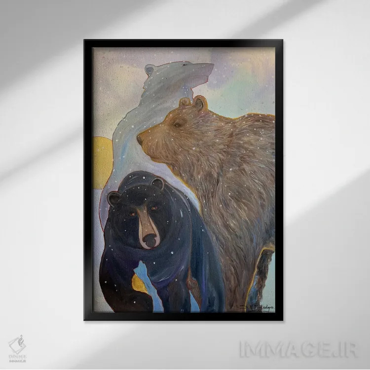 تابلو دکوراتیو به سختی قابل تشخیص اثر سوزان ئی. راوتلیج - نمای قابدار مشکی
