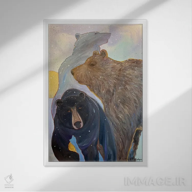 تابلو دکوراتیو به سختی قابل تشخیص اثر سوزان ئی. راوتلیج - نمای قابدار سفید