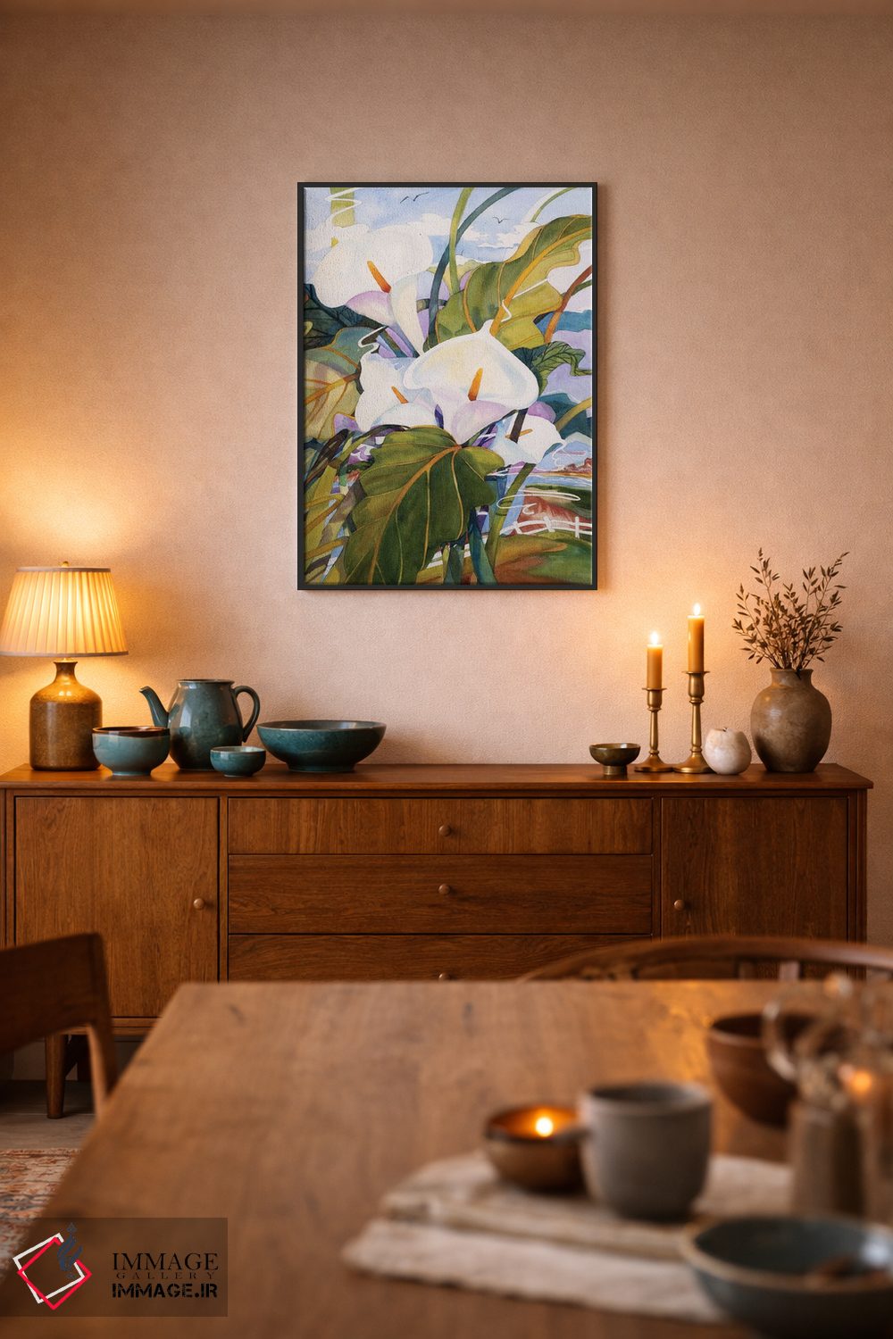تابلو دکوراتیو سوسن ها ۲ اثر سوزان ئی. راوتلیج - D6B