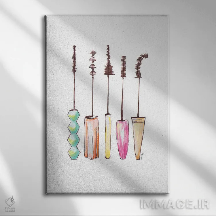 تابلو دکوراتیو زندگی مژه ای اثر جینا ریتر - نمای روبهرو روی دیوار