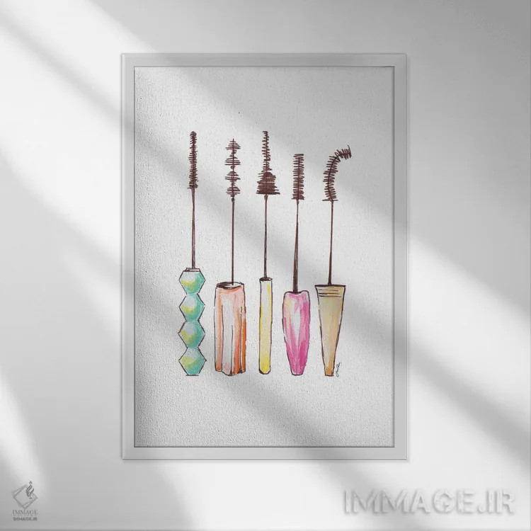 تابلو دکوراتیو زندگی مژه ای اثر جینا ریتر - نمای قابدار سفید
