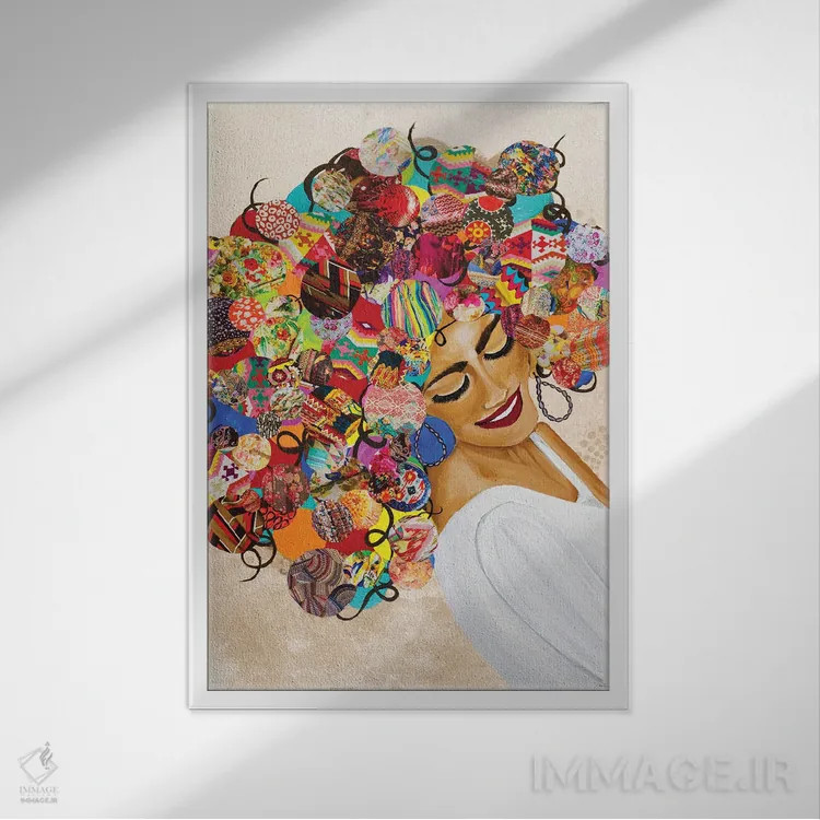 تابلو دکوراتیو ملکه درخشان اثر جینا ریتر - نمای قابدار سفید