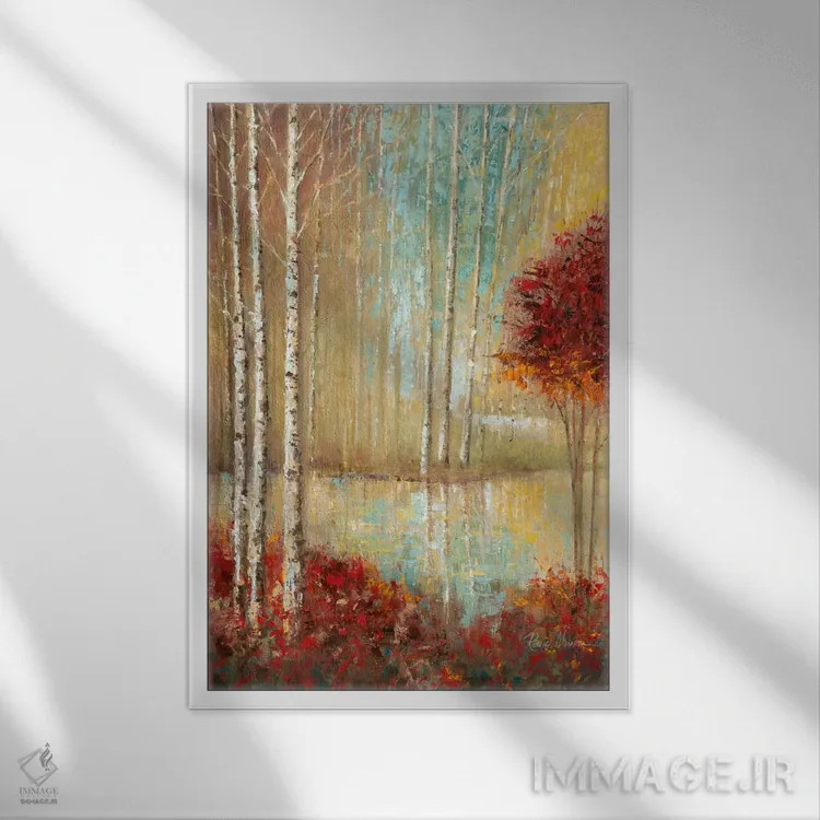 تابلو دکوراتیو برکه زمرباور اثر روئن منینگ - نمای قابدار سفید