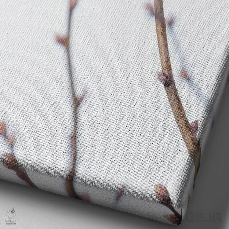 تابلو مینیمال طوقای سدروس I اثر روپا ساتون - نمای نزدیک بافت بوم