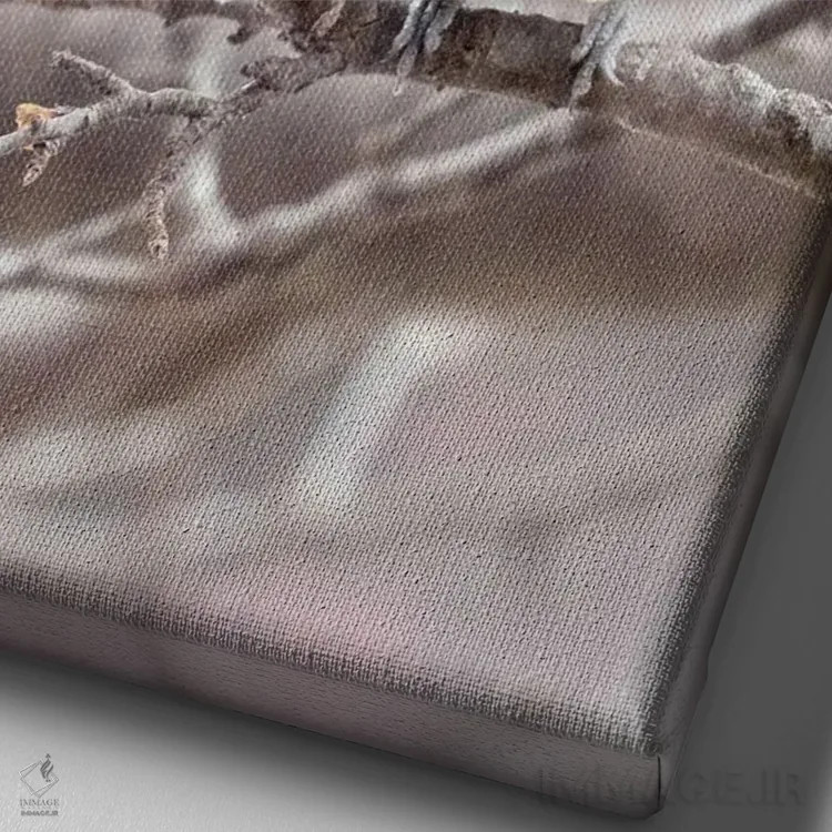 تابلو دکوراتیو چرخ ریسک کاکل دار اثر روپا ساتون - نمای نزدیک بافت بوم