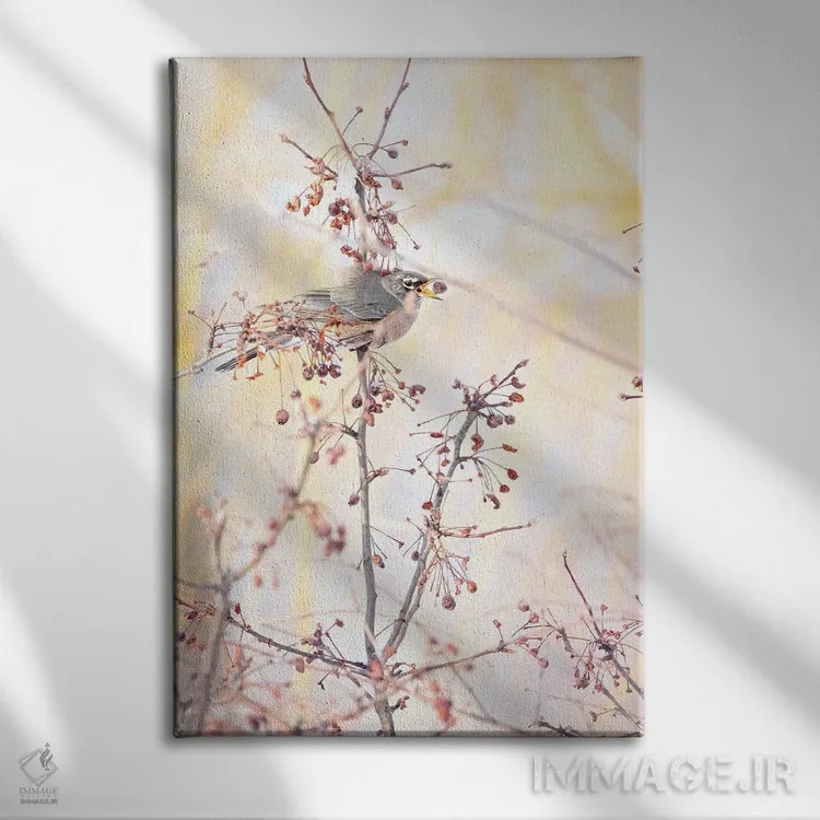 تابلو دکوراتیو توت ها برای صبحانه اثر روپا ساتون - نمای روبهرو روی دیوار