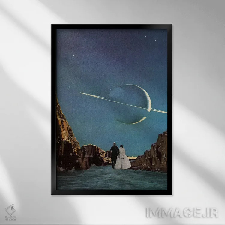 تابلو دکوراتیو فلات ها اثر ریچارد وروجز - نمای قابدار مشکی