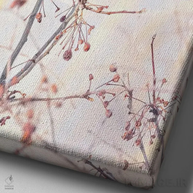 تابلو دکوراتیو توت ها برای صبحانه اثر روپا ساتون - نمای نزدیک بافت بوم