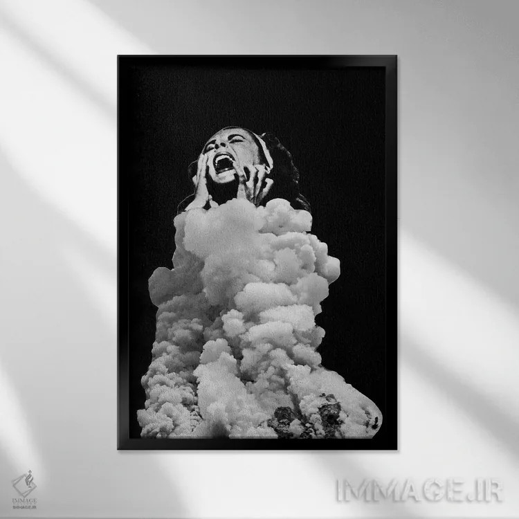 تابلو دکوراتیو فروپاشی اثر ریچارد وروجز - نمای قابدار مشکی