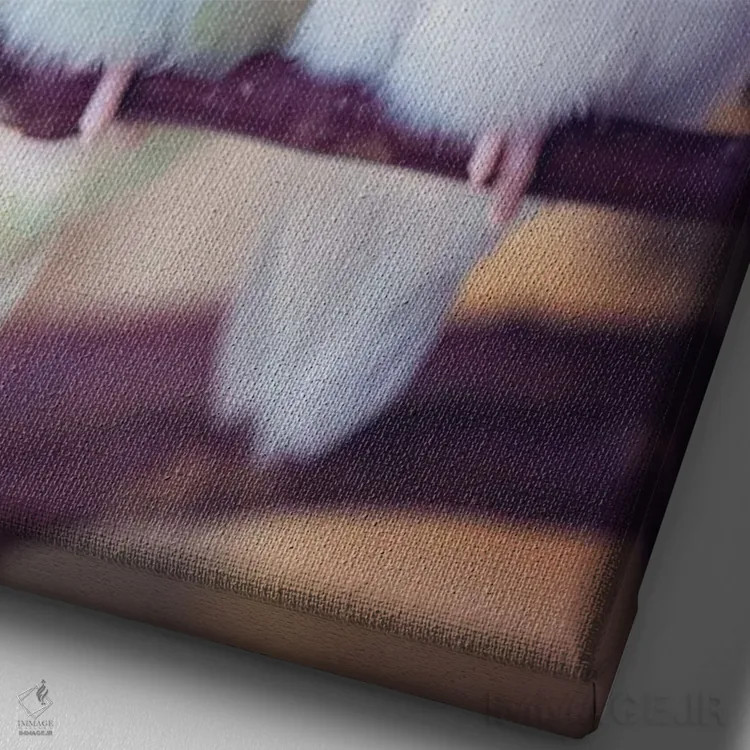 تابلو دکوراتیو شادی بی پایان اثر روپا ساتون - نمای نزدیک بافت بوم