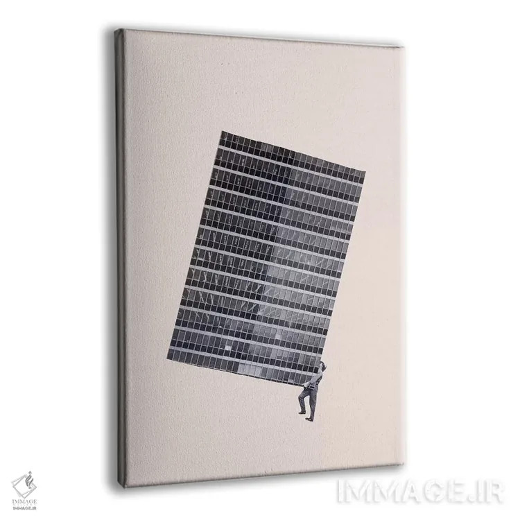 تابلو مینیمال وزن اثر ریچارد وروجز - نمای پرسپکتیو محصول