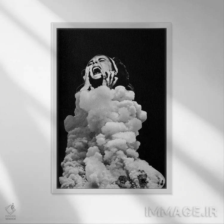 تابلو دکوراتیو فروپاشی اثر ریچارد وروجز - نمای قابدار سفید