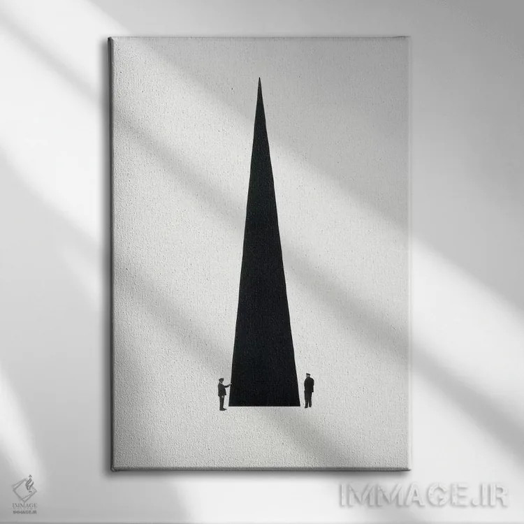 تابلو مینیمال بنای یادبود اثر ریچارد وروجز - نمای روبهرو روی دیوار