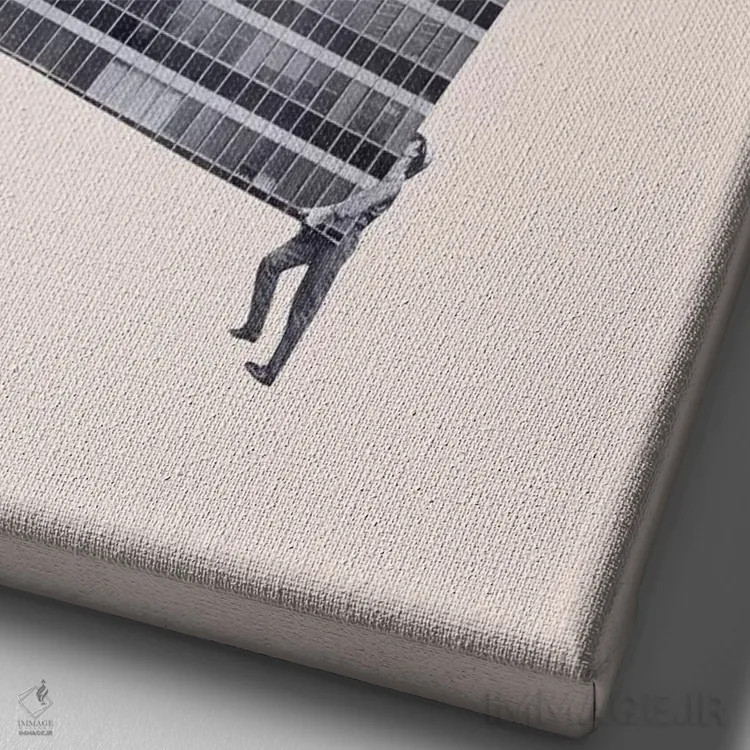 تابلو مینیمال وزن اثر ریچارد وروجز - نمای نزدیک بافت بوم