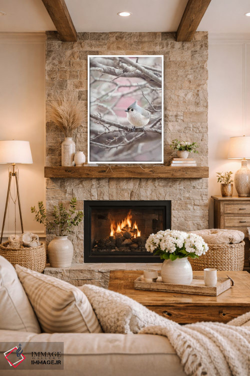 تابلو دکوراتیو چرخ ریسک کاکل دار اثر روپا ساتون - D1W