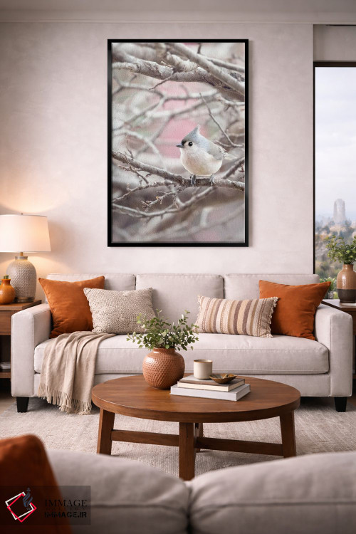 تابلو دکوراتیو چرخ ریسک کاکل دار اثر روپا ساتون - D4B