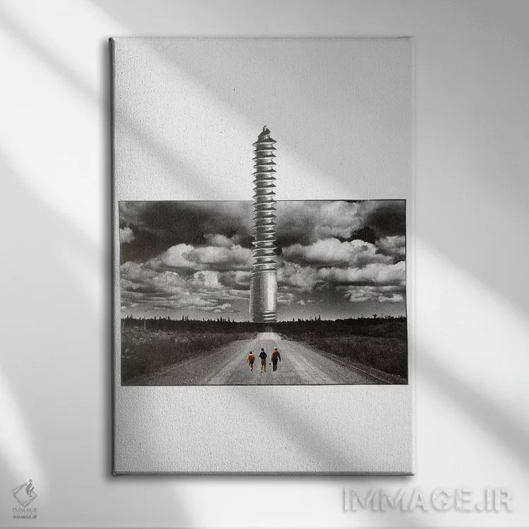 تابلو دکوراتیو پیچ اثر ریچارد وروجز - نمای روبهرو روی دیوار
