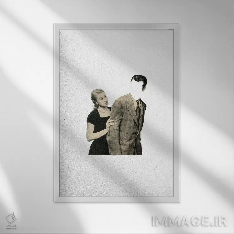 تابلو دکوراتیو قرار ملاقات کور اثر ریچارد وروجز - نمای قابدار سفید