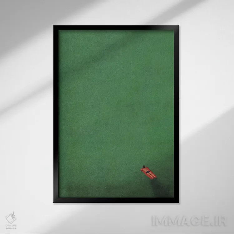 تابلو دکوراتیو شناور بودن اثر ریچارد وروجز - نمای قابدار مشکی