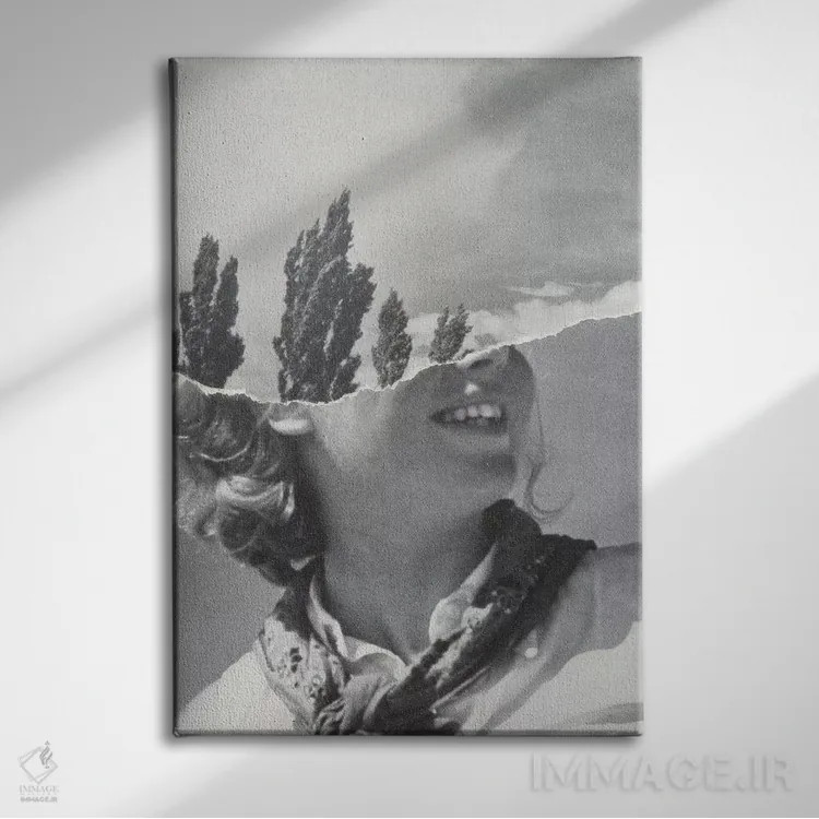 تابلو دکوراتیو ذهن در ابرها اثر ریچارد وروجز - نمای روبهرو روی دیوار