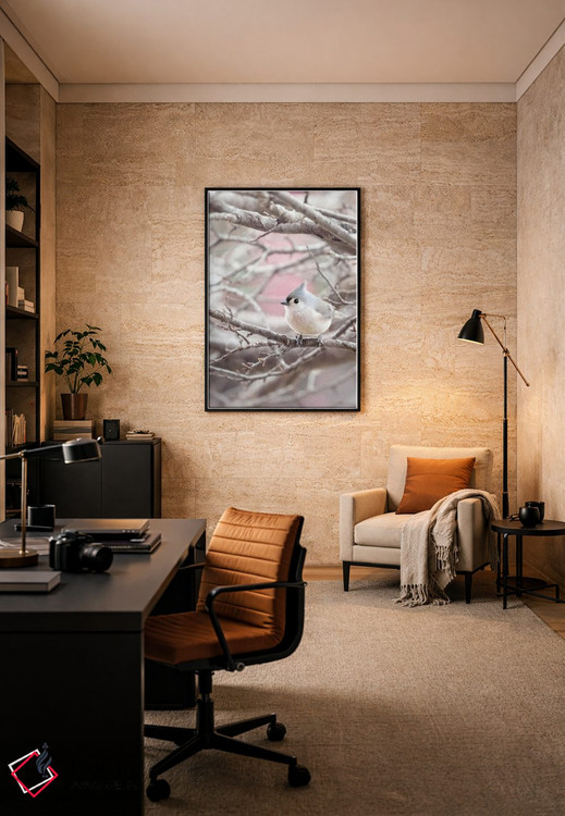 تابلو دکوراتیو چرخ ریسک کاکل دار اثر روپا ساتون - D6B